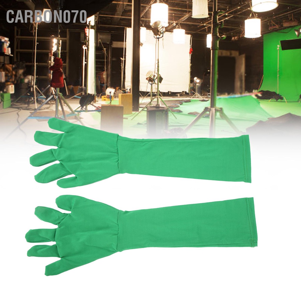 Carbon070 2 cái Găng tay màn hình xanh lá cây Chromakey đa năng hiệu ứng tàng Nền dùng để chụp ảnh Ảnh Video Phim Hậu sản xuất