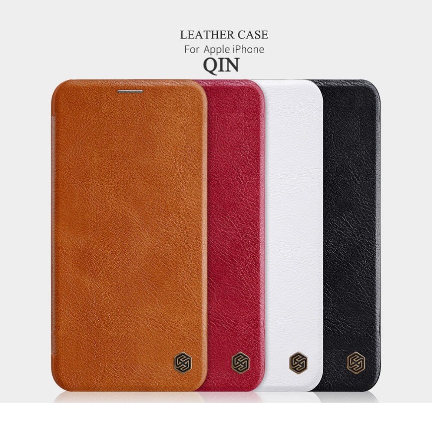 Bao da Nillkin QIN cho iPhone 12/13/14 /IP 11 Pro Max/X/XS có ngăn đựng thẻ