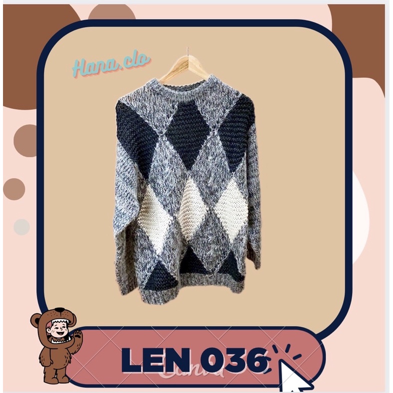 ÁO LEN THỪNG HOẠ TIẾT QUẢ TRÁM DÁNG RỘNG MÀU XÁM GHI | BigBuy360 - bigbuy360.vn