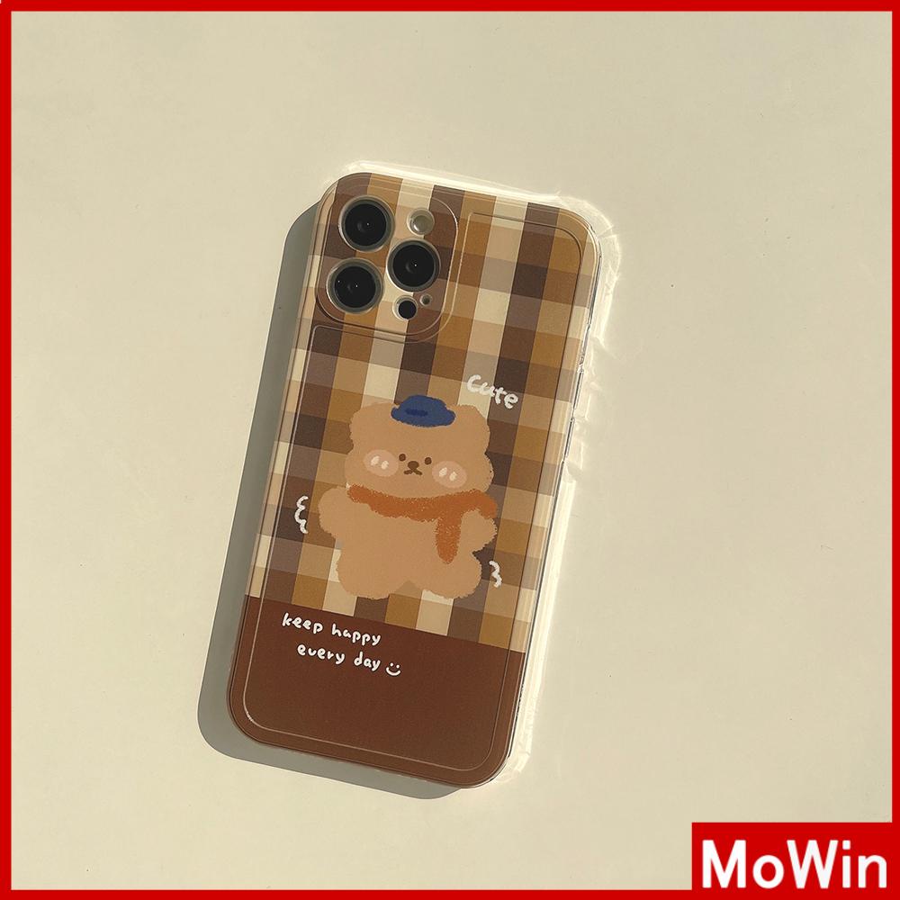 Ốp Điện Thoại Silicon Mềm Trong Suốt Chống Sốc In Hình Gấu Hoạt Hình Cho iPhone 13 Pro Max 12 Pro 11 7 Plus