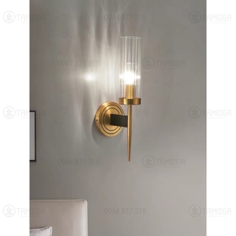 Đèn ngủ treo tường, đèn tường trang trí pha lê đơn DGT 1267, 3008