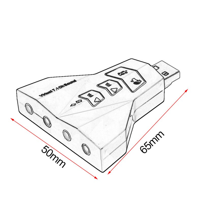 Đầu Chuyển Đổi Âm Thanh 7.1 Cổng Usb 3.5mm Chuyên Dụng