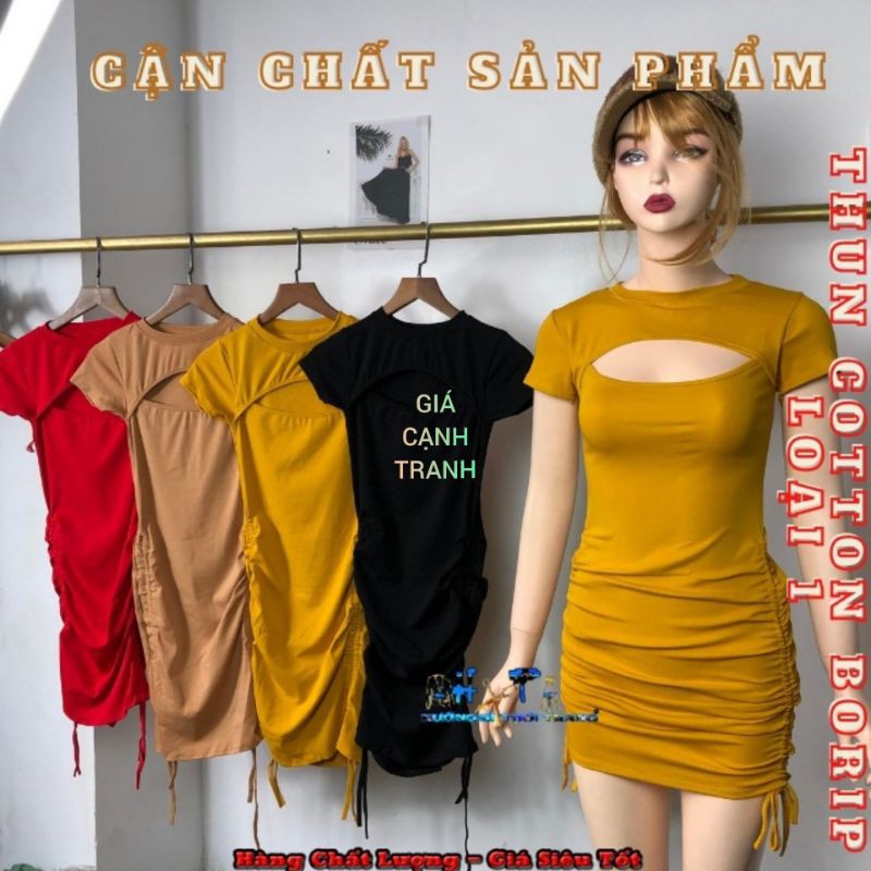 Đầm Ôm Body Nữ Tay Ngắn Rút Dây Xẻ Ngực Mẫu Mới - Hàng Có Sẵn bán giá sỉ | BigBuy360 - bigbuy360.vn