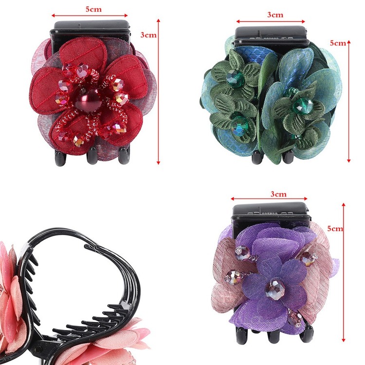 Kẹp Tóc Hình Hoa Đính Pha Lê Giả Thời Trang Cho Nữ