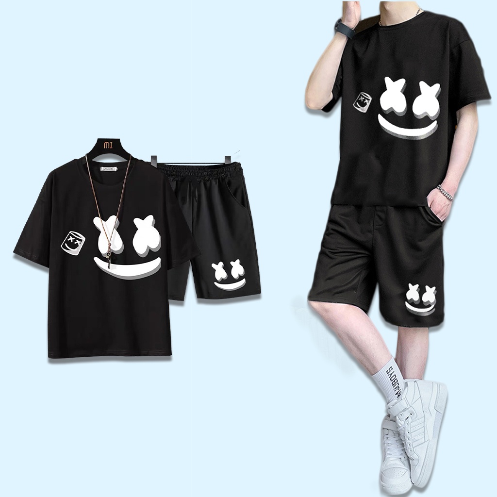 Đồ bộ nam thể thao thời trang MARSHMELLO, bộ đồ nam hè mặc nhà chất thun thoáng mát form đẹp