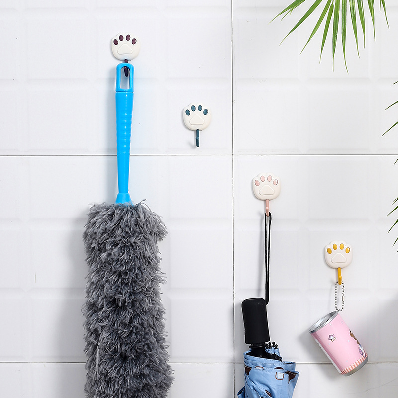 4 Cái!!!Móc Treo Đồ Dán Tường Thiết Kế Hình Móng Mèo Hoạt Hình Sáng Tạo Đa Năng