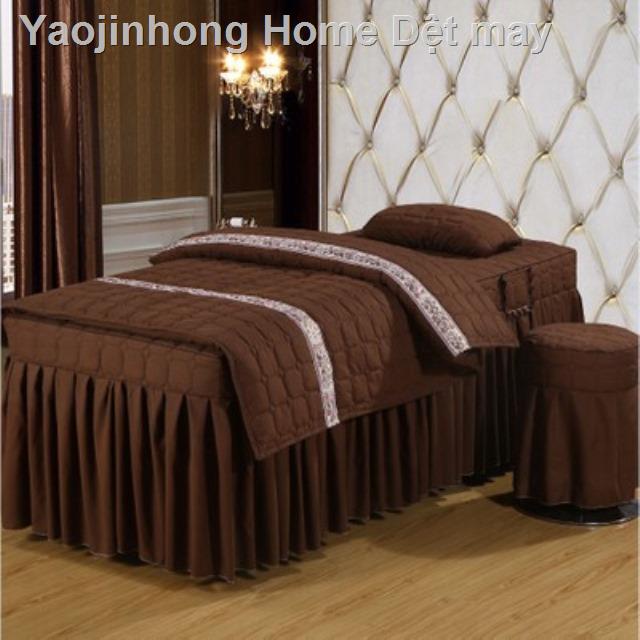 ☋▣☎Hàn Quốc thân thiện với da thân thiện với làn da ga trải giường bốn mảnh phong cách châu Âu mát xa điều trị làm đẹp t