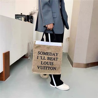 Túi xách canvas vải cói