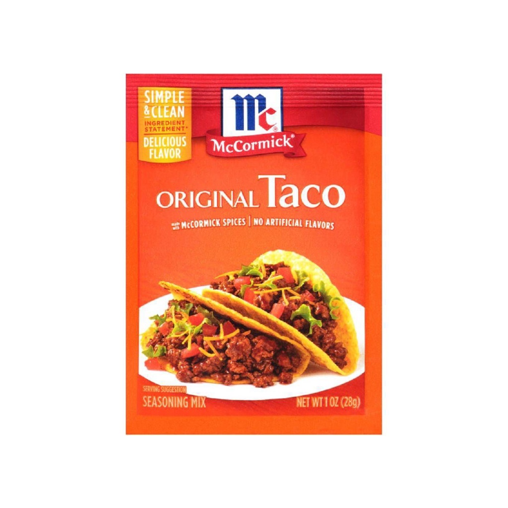 BỘT GIA VỊ McCormick Original Taco Seasoning Mix, 28g (1oz)