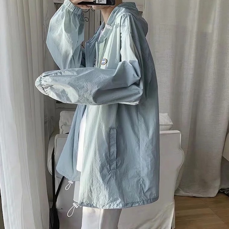 Áo Khoác Chống Nắng Mỏng Nhẹ Nhanh Khô Có Mũ Trùm Đầu Size M-2XL Phong Cách Nhật Bản Thời Trang Mùa Hè