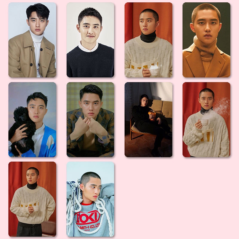 D.o. Nhãn dán thẻ, thẻ nhãn dán doh kyungsoo diy, exo, thẻ sưu tập, 10 cái / bộ, kpop