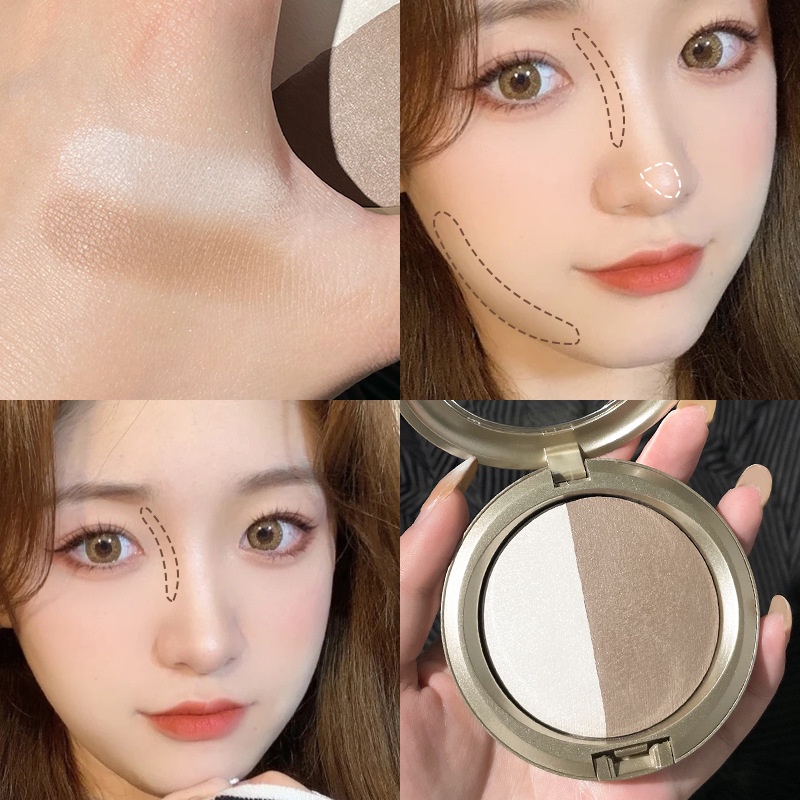 Bảng phấn tạo khối và bắt sáng hai màu