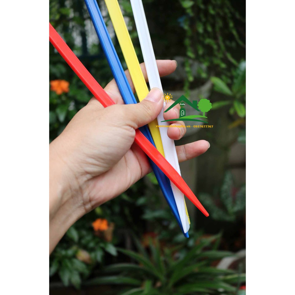 Sét 10 thẻ trụ 30cm bản to - dùng cắm ghi tên đánh dấu cây trồng, sự kiện, tiệc size 4.5x9x30cm