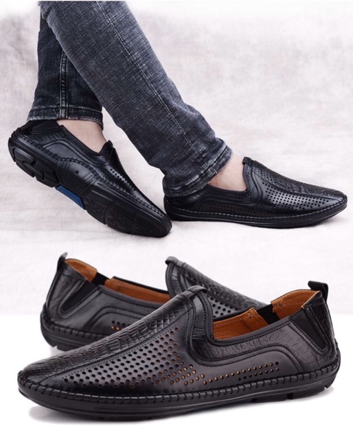 Giày lười, giày mọi mùa hè đục lỗ thoáng mát mã GH-025 | BigBuy360 - bigbuy360.vn