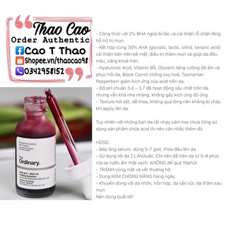 Serum the ordinary aha 30% + bha 2% peeling solution