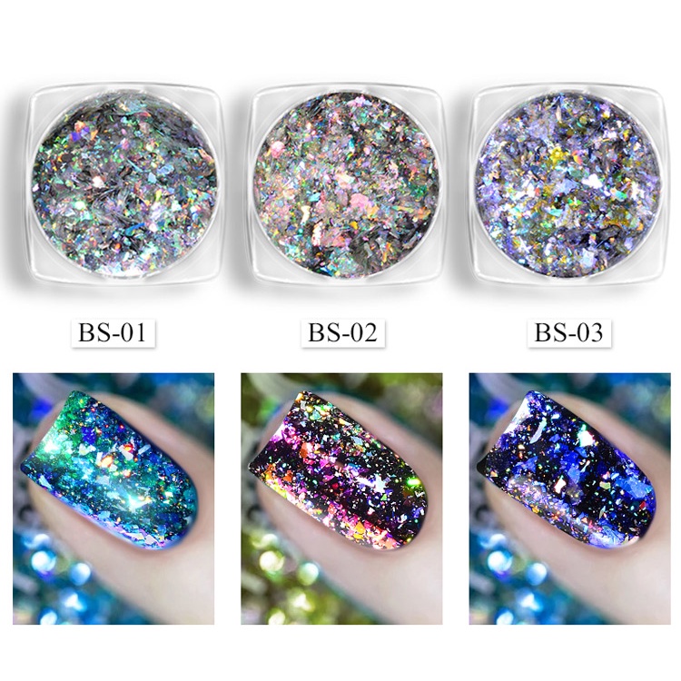 Hộp bột kim tuyến lấp lánh Misscheering trang trí móng thời trang 0.2g