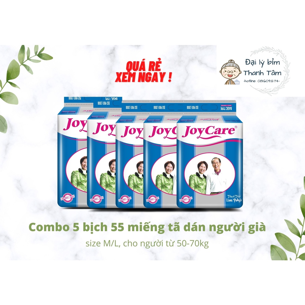Tã dán người lớn JOYCARE, 55 miếng, size M/L