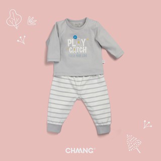 Bộ quần áo dài tay bé trai bé gái thu đông Chaang – Cài vai tiện lợi, giữ ấm, chất mềm mịn