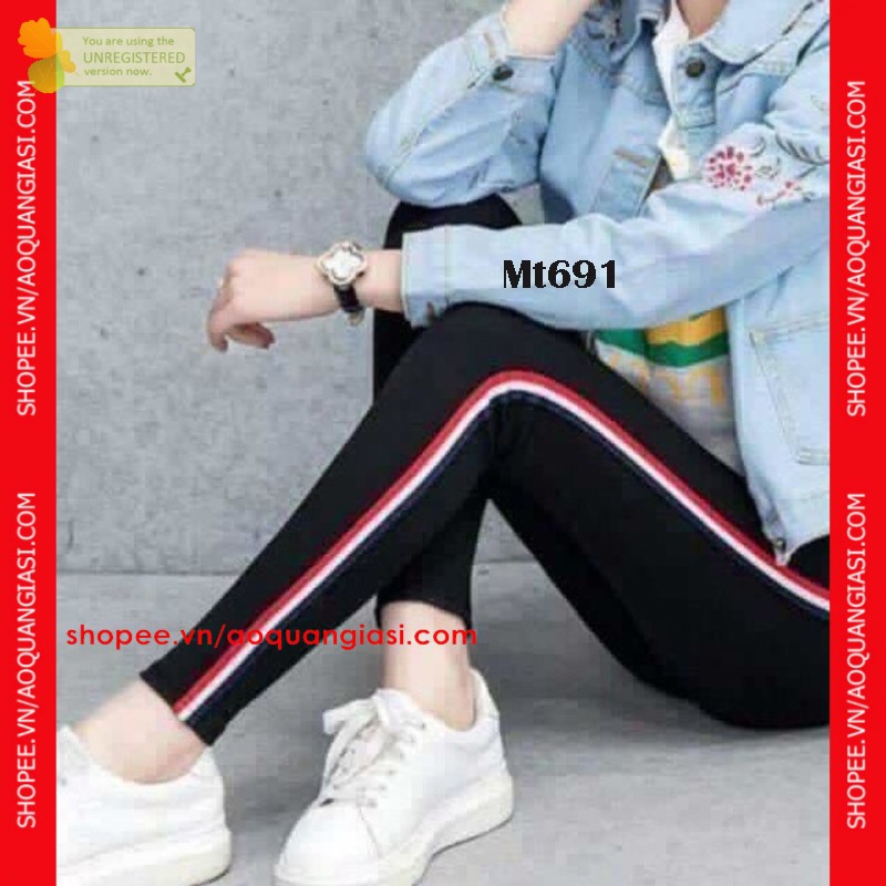 Quần Legging Nữ Sọc Màu mt691 (dưới 50 kg) aoquangiasi