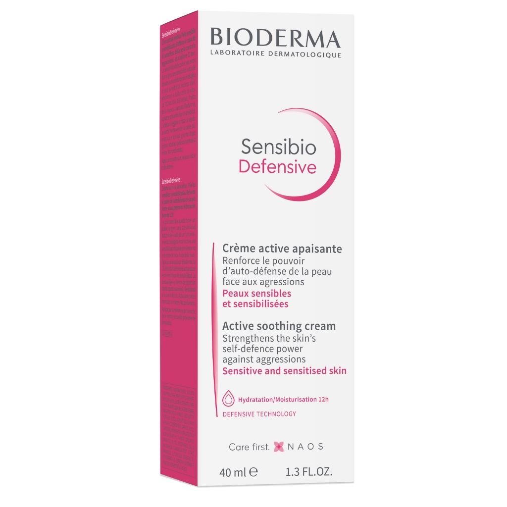 Kem Dưỡng Ẩm Bioderma Sensibio Defensive Active Soothing Cream làm dịu da thường và da nhạy cảm 40ml