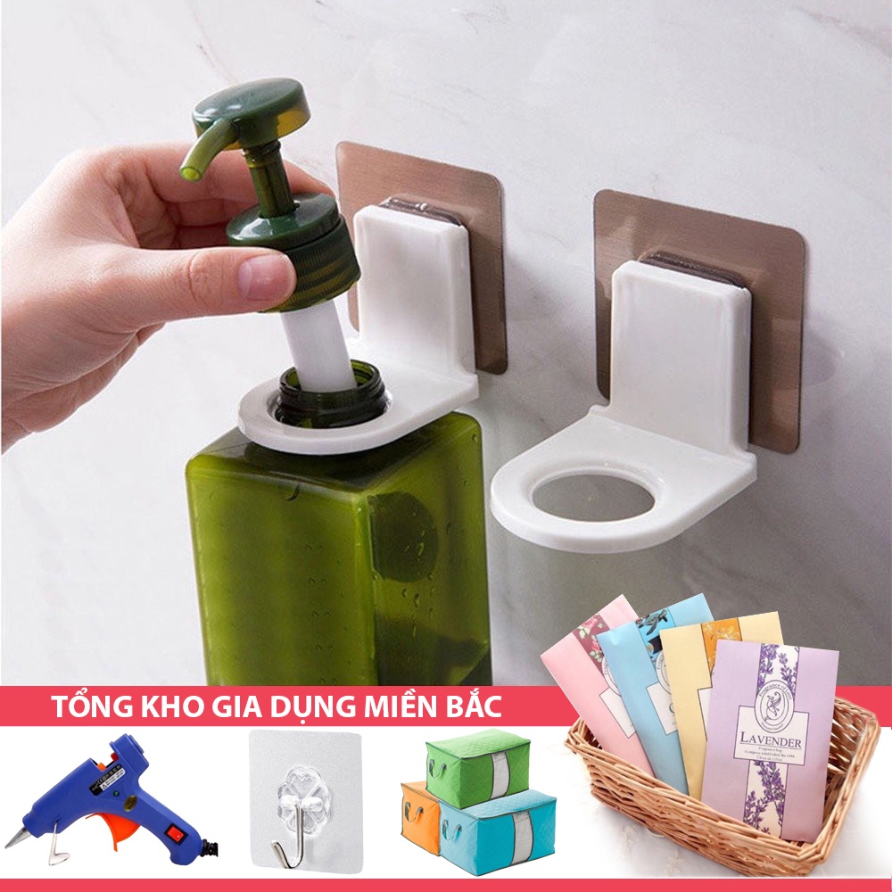 [Tổng Kho Sỉ] Móc Giá Treo Chai Dầu Gội Sữa Tắm Dán Tường Thông Minh (Kèm Miếng Dính Nhôm Siêu Chắc)