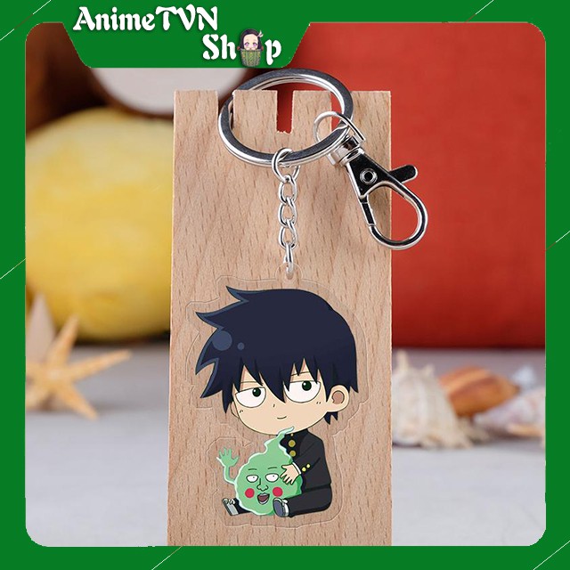 Móc khoá Mica anime Mob Psycho 100- Nhựa Cứng Acrylic In 2 mặt sắc nét ( ảnh thật )