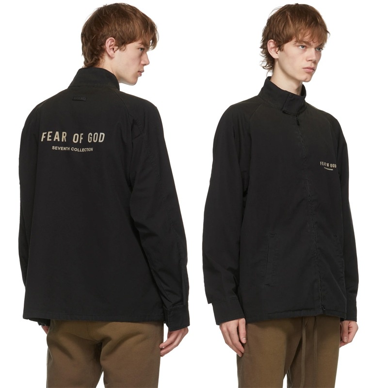 Áo Khoác Essentials FOG 7th SS2022, Fear Of God Essentials Jacket, dạng vải gió, màu đen BapeVN