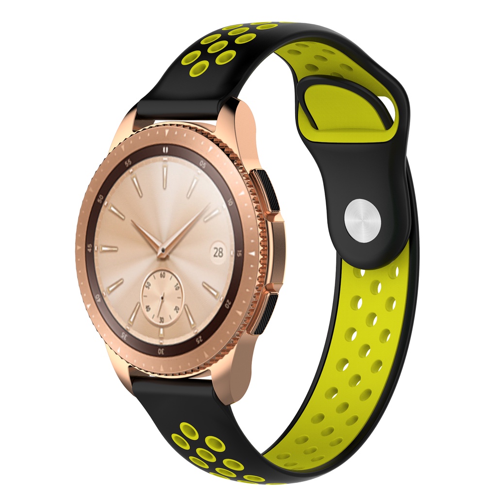 Dây Đeo Đồng Hồ Thể Thao 20mm 22mm 22mm Bằng Silicon Hai Màu Cho Samsung Galaxy Watch 4 40mm 44mm Watch4 Classic 42mm 46mm