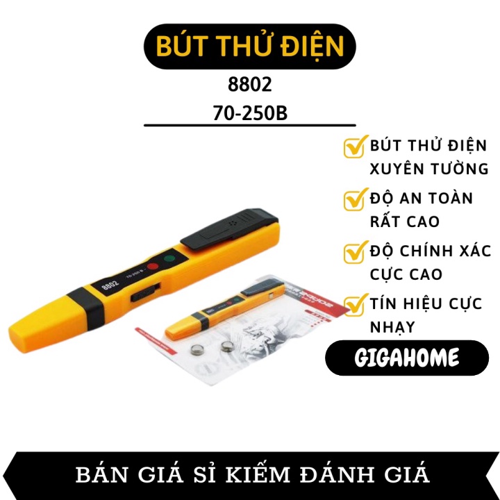 Bút thử điện GIGAHOME Thiết Bị Dò Điện Xuyên Tường, Có Đèn Và Âm Thanh Báo 4688