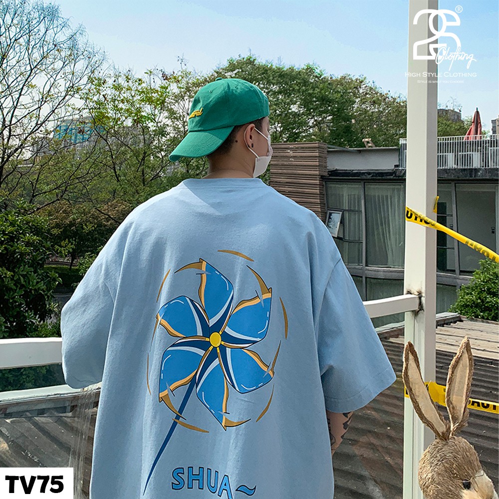 Áo Nam Form Rộng Cổ Tròn Form Rộng 2SClothing Áo Phông Đen Tay Lỡ Streetwwear Oversize Giá Rẻ In Hình Hàn Quốc TV75 | BigBuy360 - bigbuy360.vn