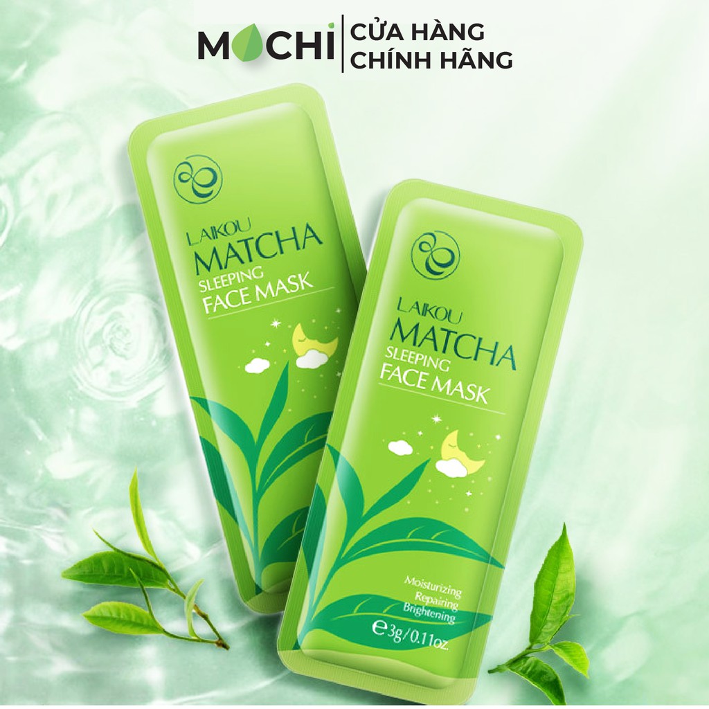 Mặt Nạ Ngủ Trà Xanh Matcha Dưỡng Da Cấp Ẩm Ngừa Mụn Mask Laikou Nội Địa Trung MOCHI SHOP