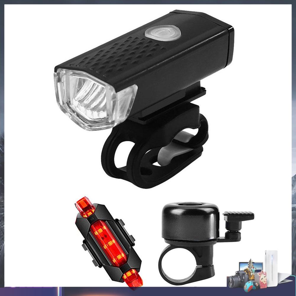 Bộ đèn LED sạc USB chống nước an toàn tiện dụng cho xe đạp