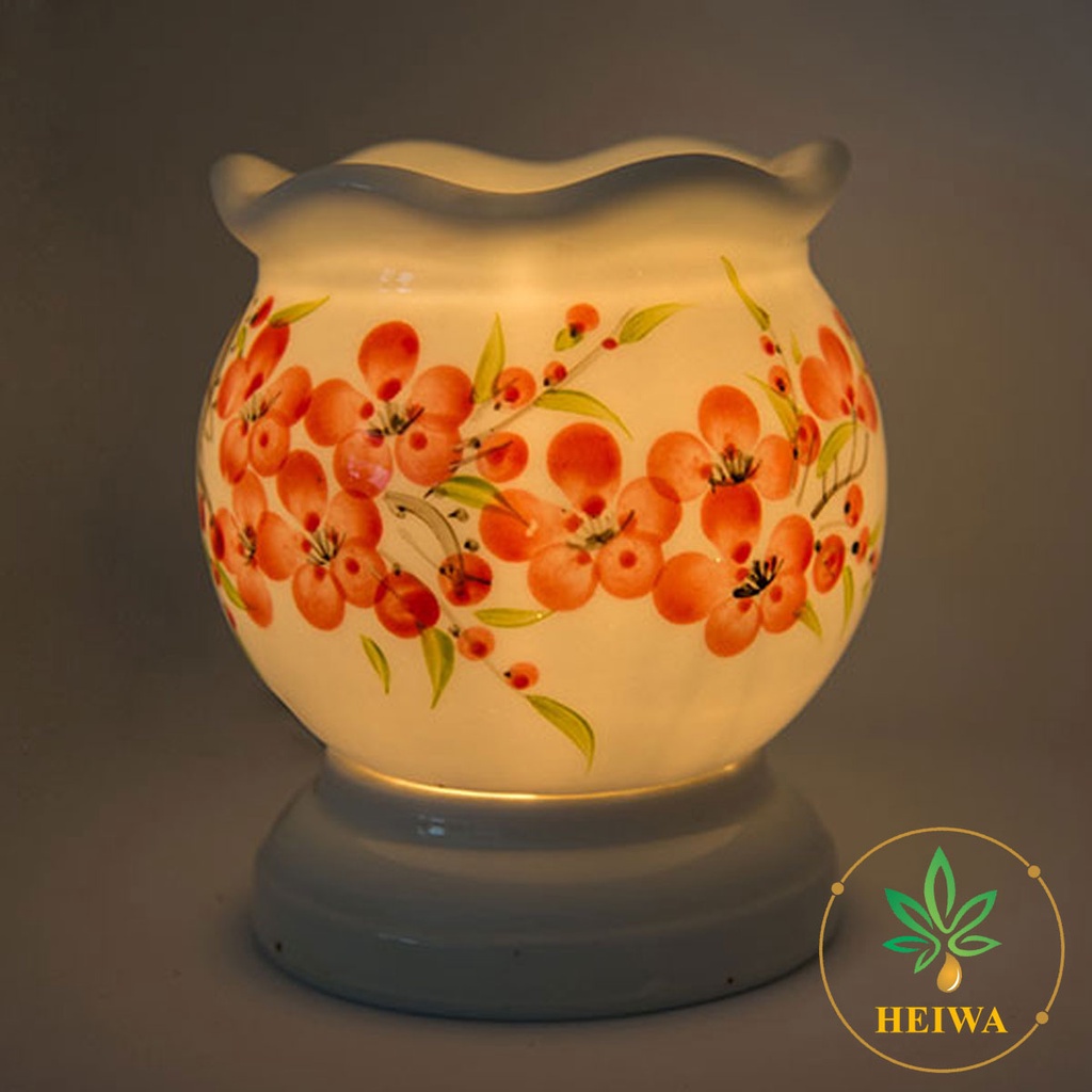 Đèn xông tinh dầu đuổi muỗi gốm sứ thấu quang HEIWA,máy sông trong phòng ngủ,bóng đèn bằng điện, văn hSHOCK