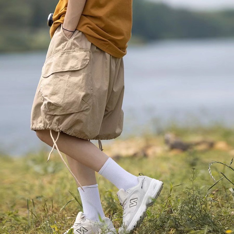 Quần Short Ống Rộng Có Túi Thời Trang Mùa Hè Phong Cách Nhật Bản Size M-2XL Cho Nam Quần short kaki nam PATTERN THE cạp chun