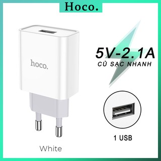 Củ Sạc Nhanh Hoco C81A USB 2.4A cốc sạc Phích Cắm EU Cho Điện Thoại iPhone Samsung Cục Sạc