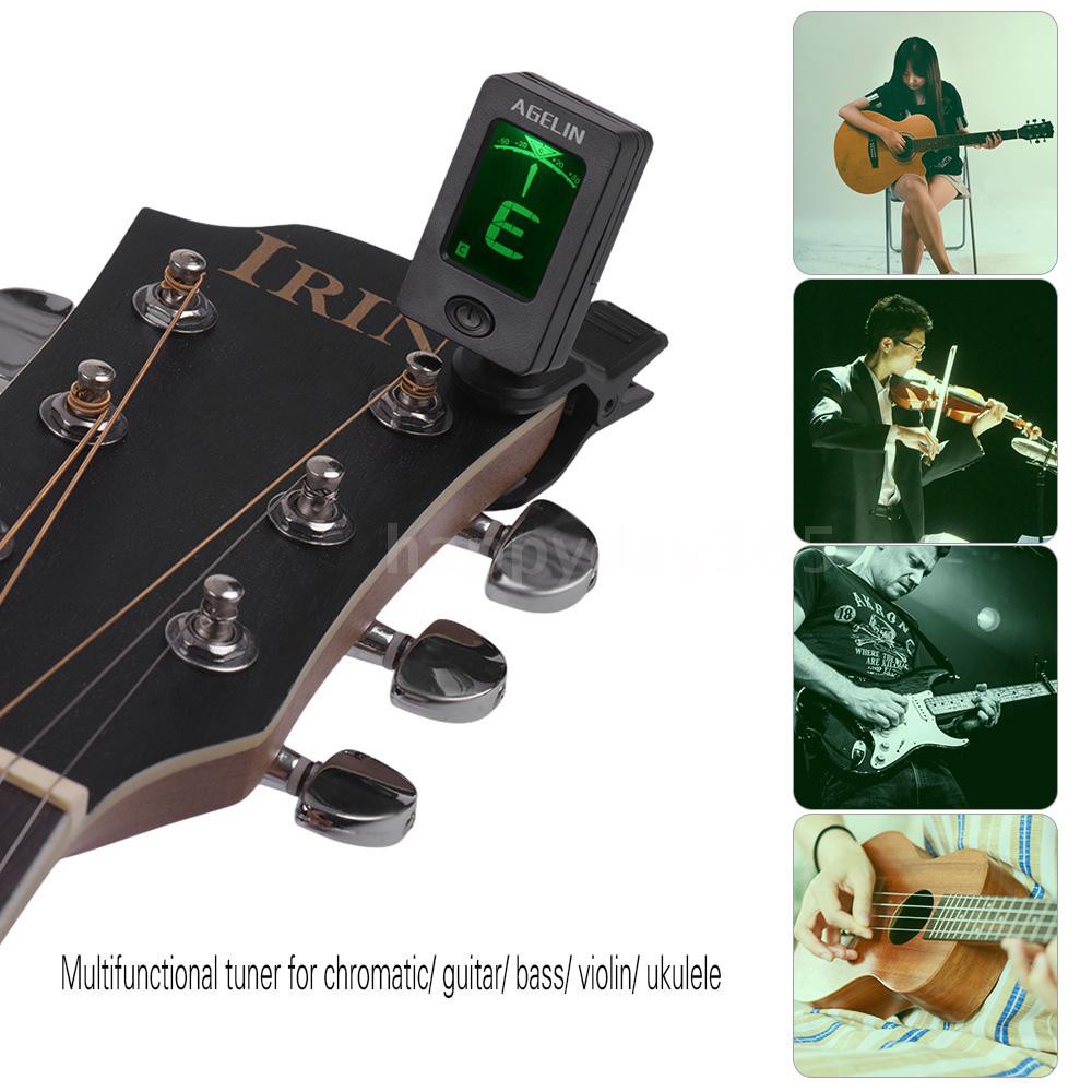 ☆Multifunctional Clip-On Tuner LCD Display for Chromatic/Guitar/Bass/Violin/Ukulele