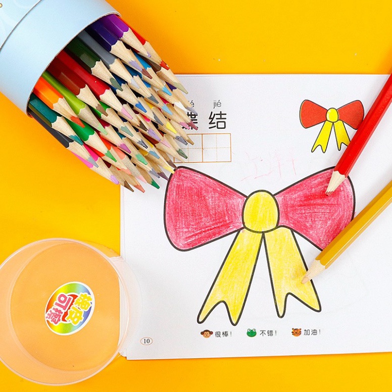 Bút chì màu tô chuyên nghiệp, bút chì màu dạng cốc chất lượng cao kèm gọt bút chì