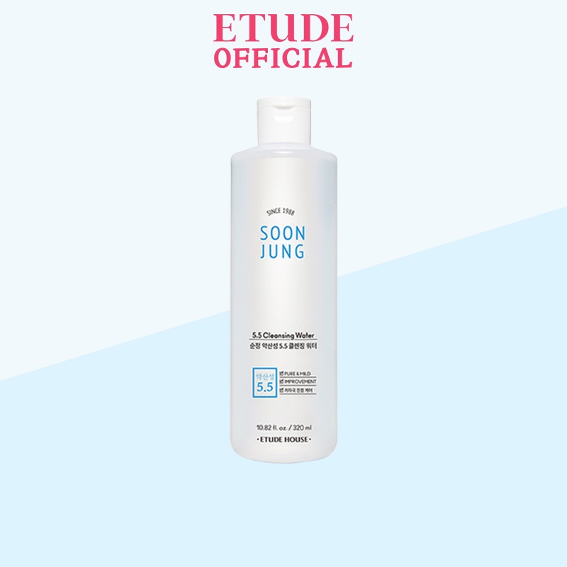 Nước Tẩy Trang lành tính diu nhẹ Etude SoonJung 5.5 Cleansing Water 320ml Làm Sạch Da Hiệu Quả