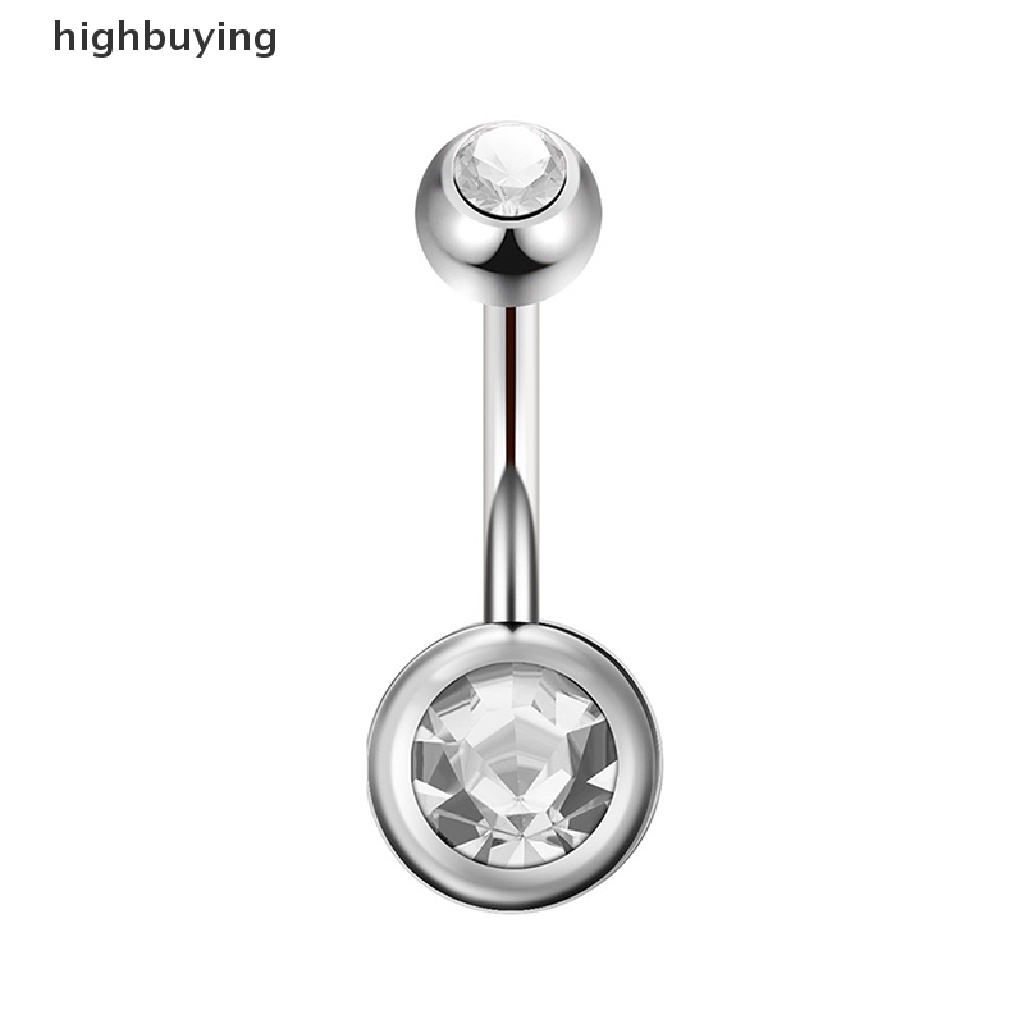 [Hàng Mới Về] Set 8 Khuyên Rốn Thép 14G Đính Đá CZ