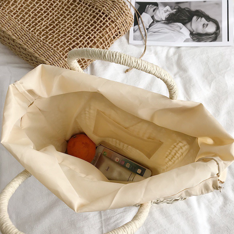 Túi xách đan rơm phong cách tự nhiên hợp thời trang cho nữ