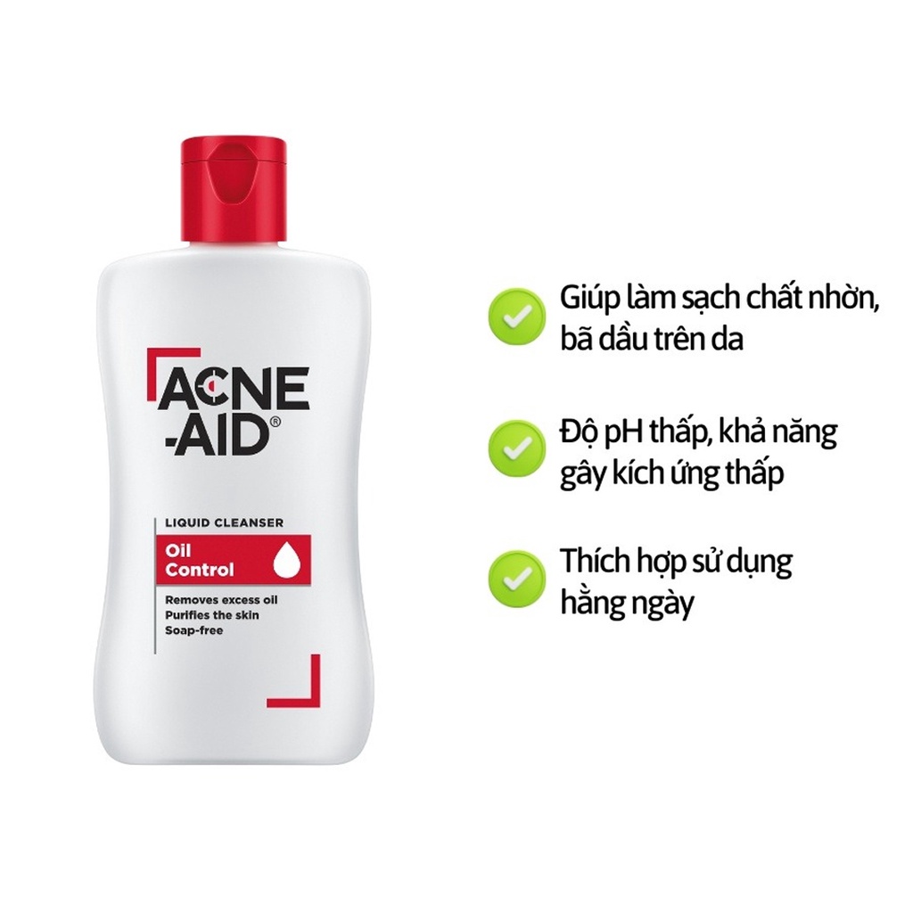 Sữa rửa mặt acne-aid sạch da hết trứng cá 100ml