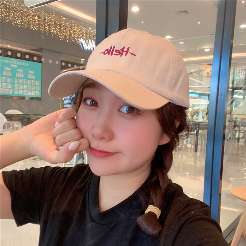 Mũ Lưỡi Trai Nón Kết Nhung Chữ Hello 432 Phong Cách Ulzzang Form Unisex Nam Nữ - Hata24h
