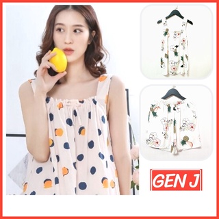 Đồ bộ mặc nhà Đồ ngủ nữ vải lanh lụa mềm mại và thoáng mát MIXGENZ