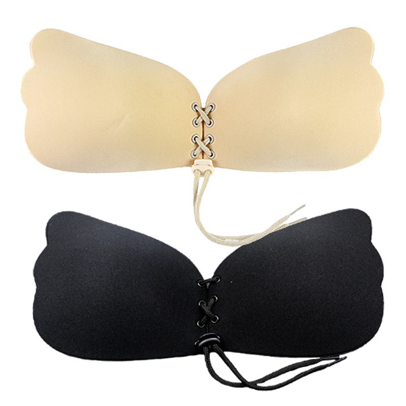 Miếng Dán Ngực Nữ Hình Cánh Tiên tạo khe siêu dính thiết kế dây nút MÃ P33