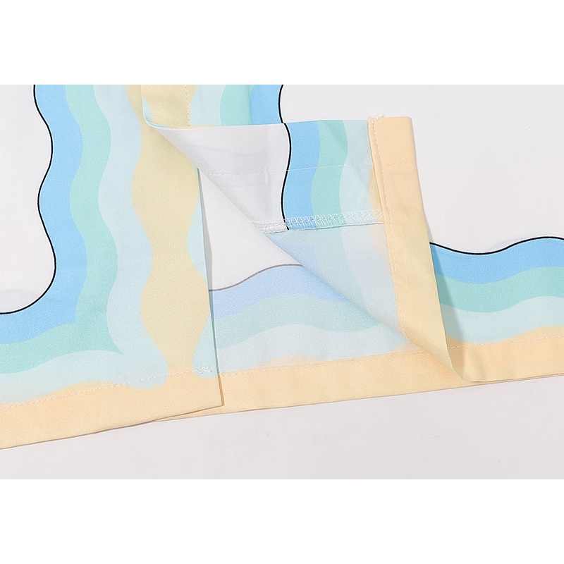 * Áo Sơ Mi Tay Ngắn Thoải Mái Chất Lượng Cao In Họa Tiết Hoa Màu Gradient Phong Cách Hồng Kông