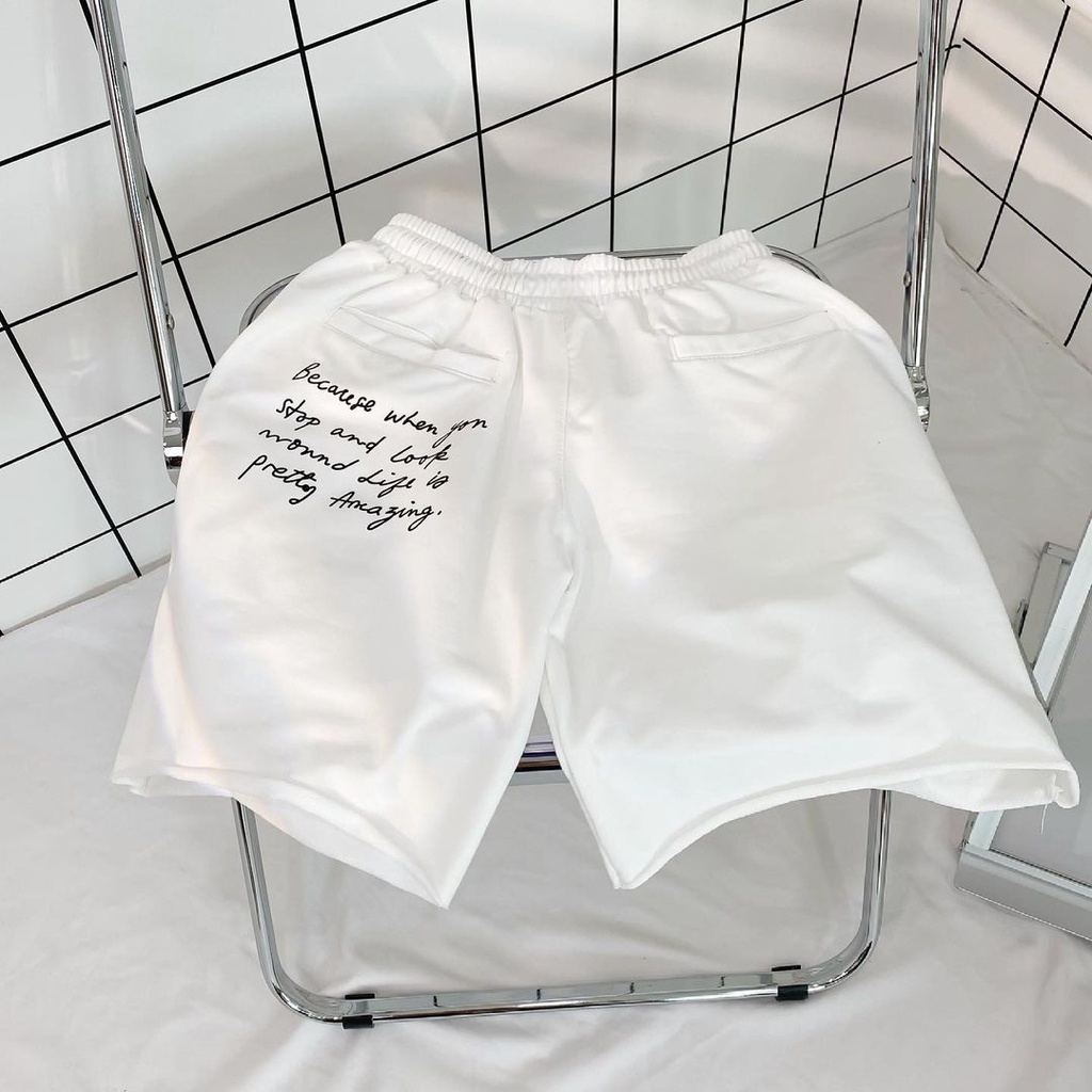 Quần Short Thun CHỮ PETI Vải Thun Da Cá Mịn Ulzzang Unisex