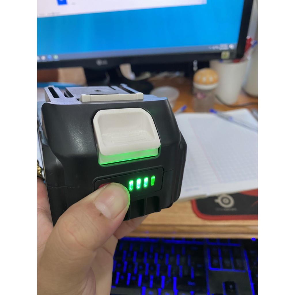 Khối Pin 18v 5s-2p Makita 4000mah sạc adapter xả 20c. BN.