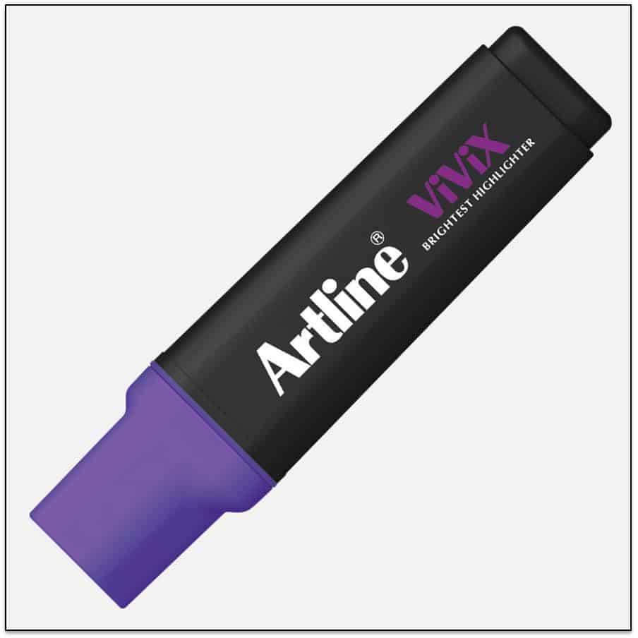 Bút đánh dấu Artline Vivix Brightest Highlighter EK-670 - Màu tím (Purple)