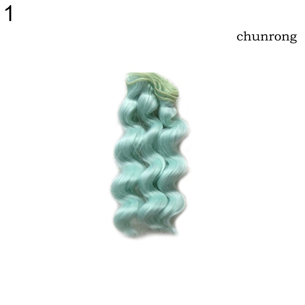 CR+15cm Beautiful Girl Doll Toy DIY Wig Curly Wavy Hair Children BJD Accessories