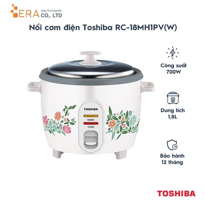 Nồi cơm điện nắp rời Toshiba RC-18MH1PV(F) 1.8L - Hàng chính hãng bảo hành 12 tháng